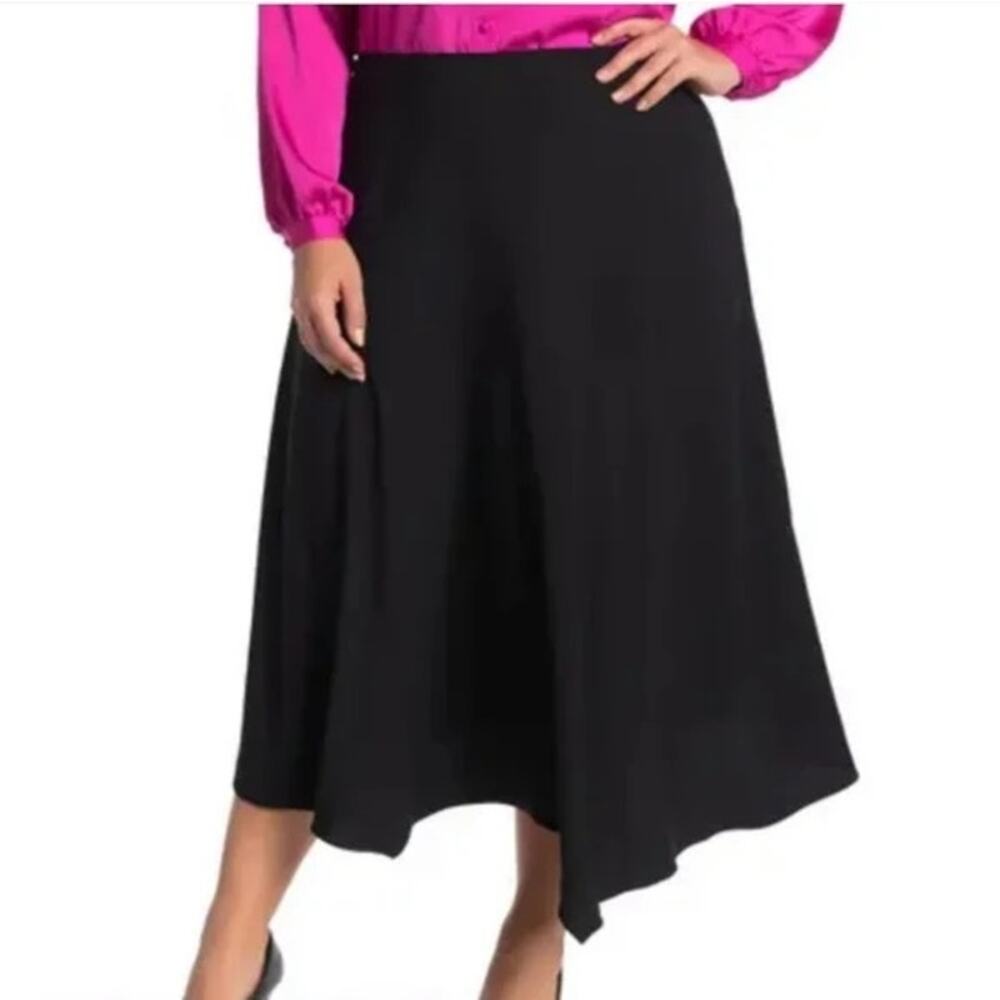 VINCE CAMUTO Skirt NWT $89 Modern Imprint Midi Asymmetric Hem  Size 0